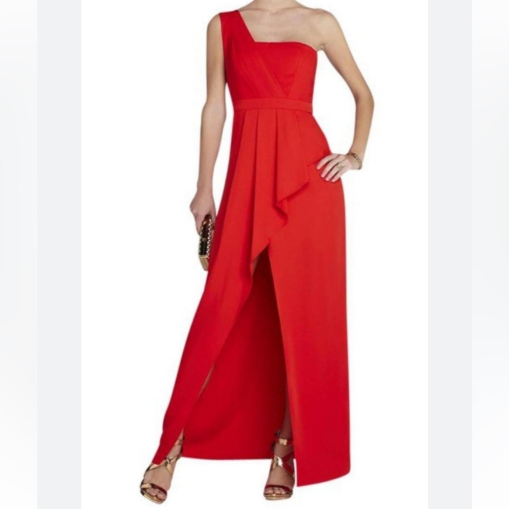 Kristine one shoulder peplum gown